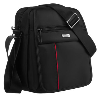 Torba męska na ramię crossbody poliester Peterson, czarny - Peterson