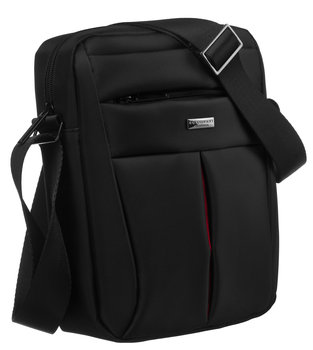 Torba męska na ramię listonoszka z poliestrowej tkaniny Peterson, czarny - Peterson