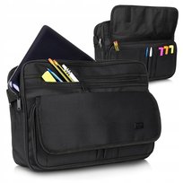 Torba MĘSKA na Ramię na Laptopa DUŻA Listonoszka CZARNA A4 Pako Jeans