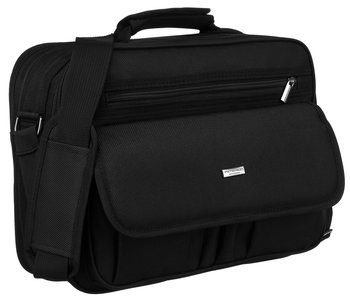 Torba męska na ramię Peterson pojemna listonoszka A4 do pracy, czarny - Peterson