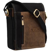 Torba męska na ramię skórzana brązowa ALWAYS WILD mała listonoszka miejska modna Always Wild