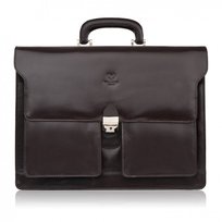Torba Męska Na Ramię Skórzana Do Pracy Aktówka Na Dokumenty I Laptopa Brązowa Paolo Peruzzi T-122-Br
