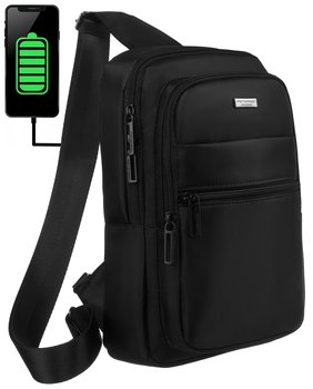 Torba miejska na ramię torba męska poliester Peterson, czarny - Peterson