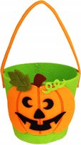 Torba mini filcowa na słodycze cukierki na Halloween dynia 21cm
