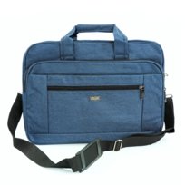 Torba na laptop materiałowa Solier SM02 Lindis granatowa Solier