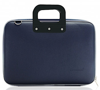 torba na laptopa Classic 38 x 29 cm sztuczna skóra ciemnoniebieska - TWM