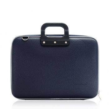 torba na laptopa Classic 43 x 33 cm sztuczna skóra ciemnoniebieska - TWM