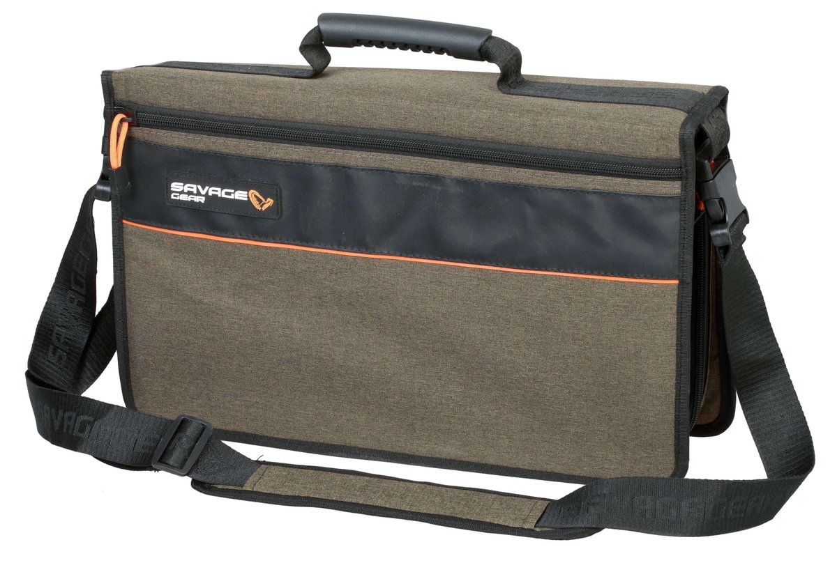 Sac Pêche Savage Gear Flip Rig Bag – 12 Pochettes PE, 6L, Marron, Neuf