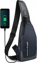 TORBA NA RAMIĘ MĘSKA SASZETKA NA RAMIĘ NERKA WODOODPORNA USB CROSSBODY Inna marka
