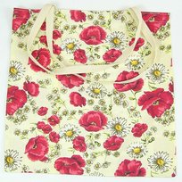 Torba na zakupy 37x38 kremowa maki rumianki 6859