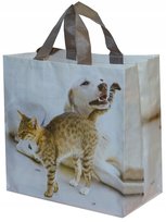 TORBA NA ZAKUPY ANIMALS Pies i Kot 35x20x35cm TORBY PAKOWNE MOCNE GRUBE 24L