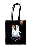 Torba na zakupy Benjimoji Hungry Ghost bawełniana z nadrukiem czarna Pyramid International