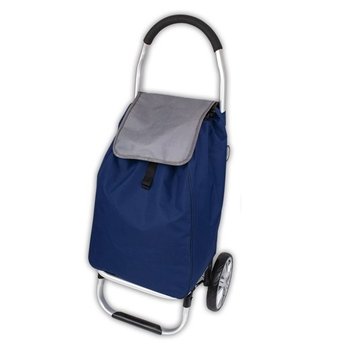 Torba na zakupy Carry z kółkami, składany wózek niebieski - Home Life