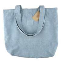 TORBA NA ZAKUPY torba SHOPPER materiałowa torba na ramię SZTRUKSOWA BŁĘKIT Idea Home by Leviatan