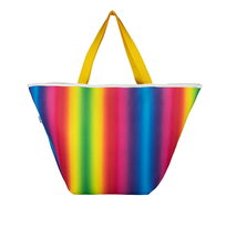 Torba na zakupy trapezowa 67x42 cm dwustronna tęczowa lub koronka Bowi