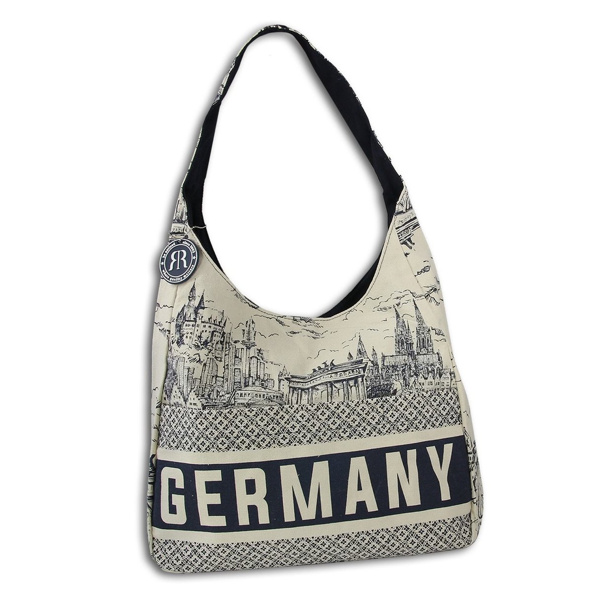 Torba na zamek magnetyczny Robin Ruth granatowo-beżowaOTG3006M - Robin ...