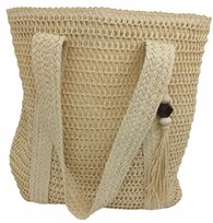 Torba Plażowa Boho Zaplatana Miejska Shopperka na Plażę na Zakupy Duża DomoweLOVE
