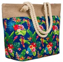 Torba Plażowa Duża Zapinana Na Zamek Torebka Shopper Na Piknik Miejska ZORGANIZOWANY DOM