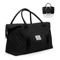 Torba podróżna pikowana Chic Casual czarna Amaza