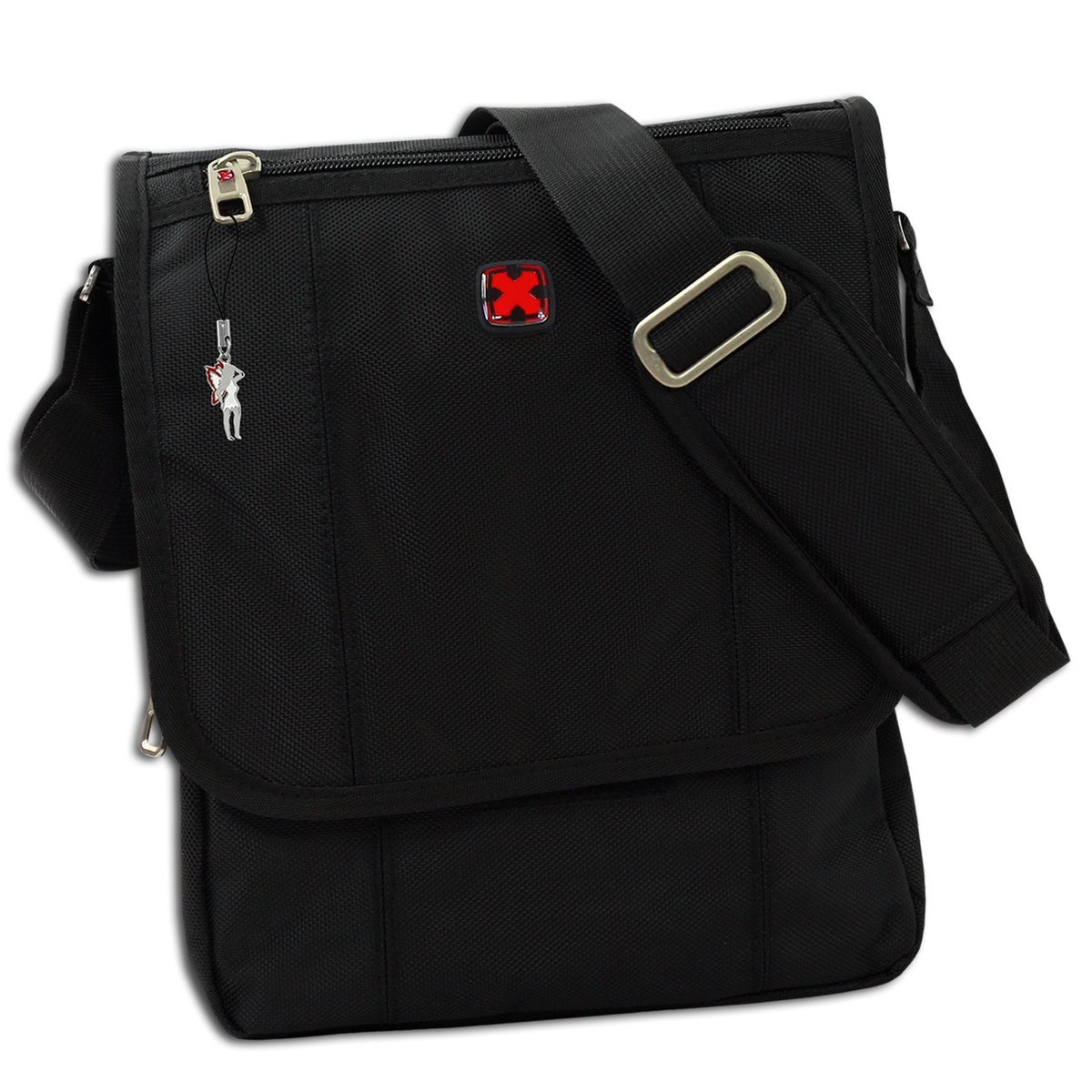 Torba poliestrowa Travel N Meet dla kobiet i mężczyzn, czarna, 24 x 10 ...