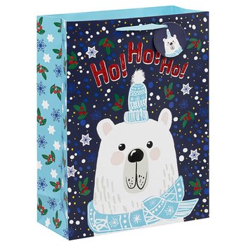 Torba prezentowa, Santa's Factory, HO! HO! HO!, Rozmiar S - Empik