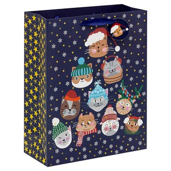 Torba prezentowa, Santa's Factory, Koty, Rozmiar S - Empik