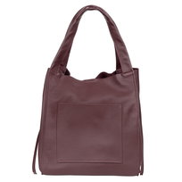 Torba Skórzana Shopperka Vezze Eccelle Bordowa