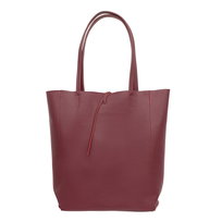 Torba Skórzana Vera Pelle Corda Bordowa