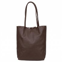 Torba Skórzana Vera Pelle Corda Czekoladowa