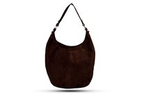 Torba Skórzana Vera Pelle Kapa Zamszowa Choco