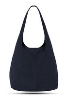 Torba Skórzana Vera Pelle Rossina Zamszowa Granatowa