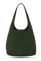 Torba Skórzana Vera Pelle Rossina Zamszowa Khaki