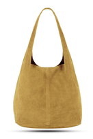 Torba Skórzana Vera Pelle Rossina Zamszowa Szafranowa