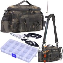 TORBA Spinningowa Wędkarska z Pudełkiem + Szczypce Organizer Mały Plecak