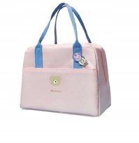 Torba termiczna lunch wodoodporna 6,2 L składana Różowa 23x20x13 cm