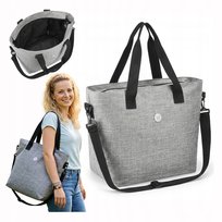 Torba Torebka Damska Duża Na Ramię Listonoszka Shopper Na Zakupy Podróżna Szara Inna marka