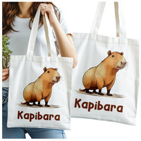 Torba z nadrukiem kapibara zwierzątko capybara capy kapi słodki nadruk Inna marka