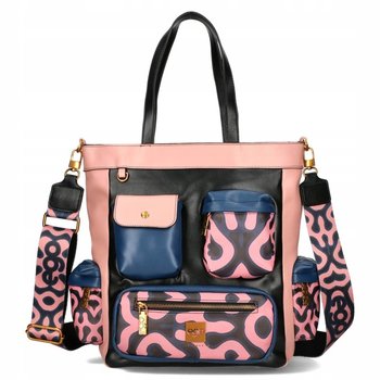 Torebka Damska EGO Ekoskóra Duża Pojemna A4 Torba Na Ramię Kolorowa - Ego