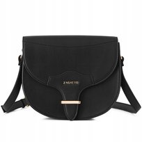 Torebka damska ekoskóra crossbody listonoszka pasek na ramię czarna ZAGATTO