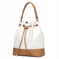 Torebka Damska Miejska Worek Regulowany Pasek PUCCINI Biała BLXP0053S-0