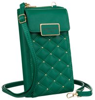 Torebka damska na ramię portfel piórnik z kieszenią na telefon Cavaldi, zielony