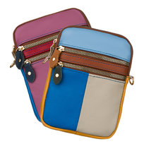 Torebka damska na ramię torebko-portfel crossbody skóra naturalna, różnokolorowy Inna marka