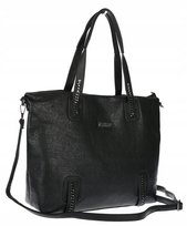 Torebka damska shopper A4 elegancka torba duża do pracy CH6687 Czarna Rehafund