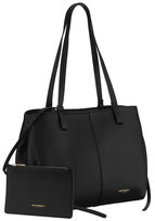 Torebka damska shopperka PETERSON duża na ramię czarna + odpinane etui