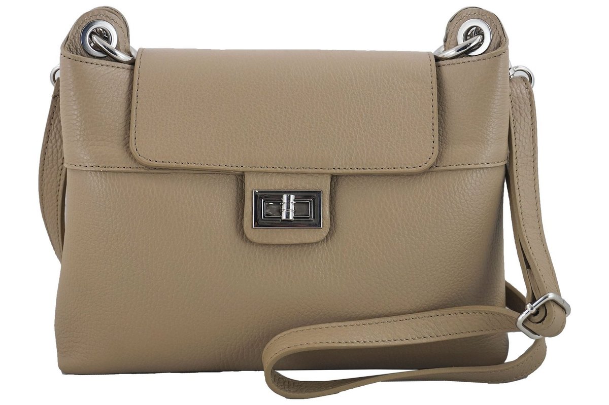 Barberini's Torebka damska skórzana crossbody - Beżowa