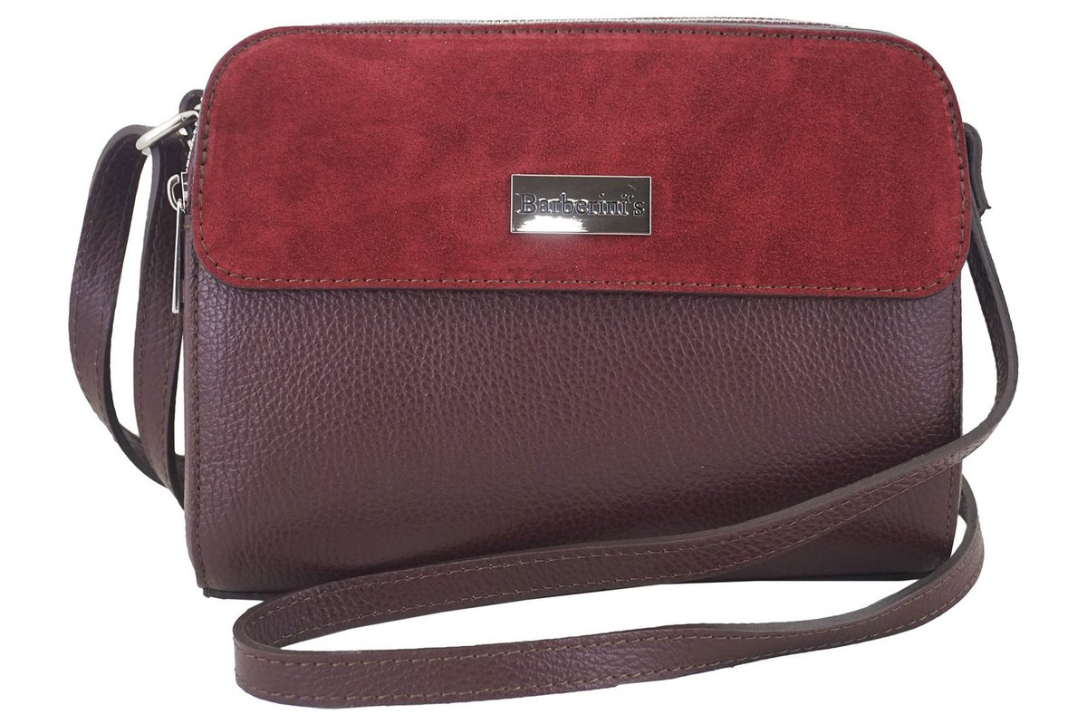 Barberini's Torebka damska skórzana crossbody - Bordowa
