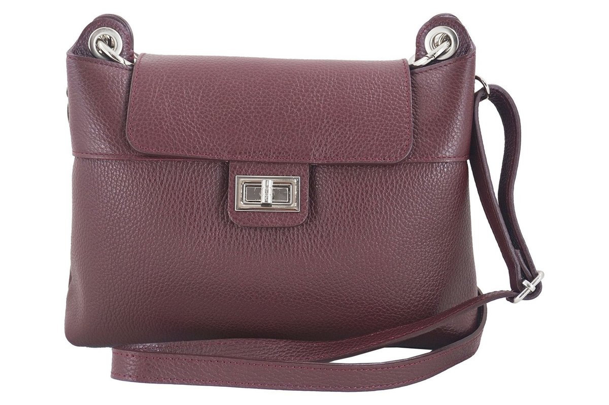 Barberini's Torebka damska skórzana crossbody - Bordowa