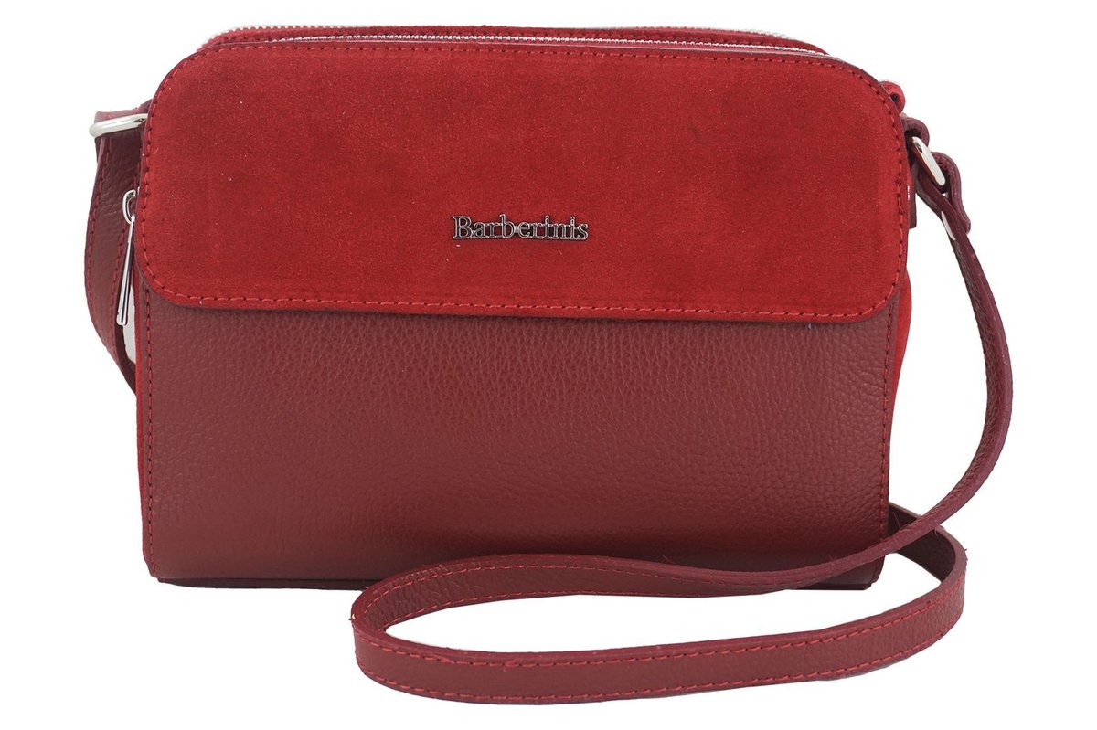 Barberini's Torebka damska skórzana crossbody - Czerwona