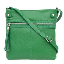 Torebka Damska Skórzana Vera Pelle Azala Trawiasta