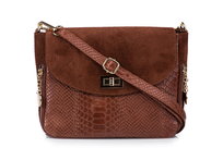 Torebka Damska Skórzana Vera Pelle Buccia Koniak